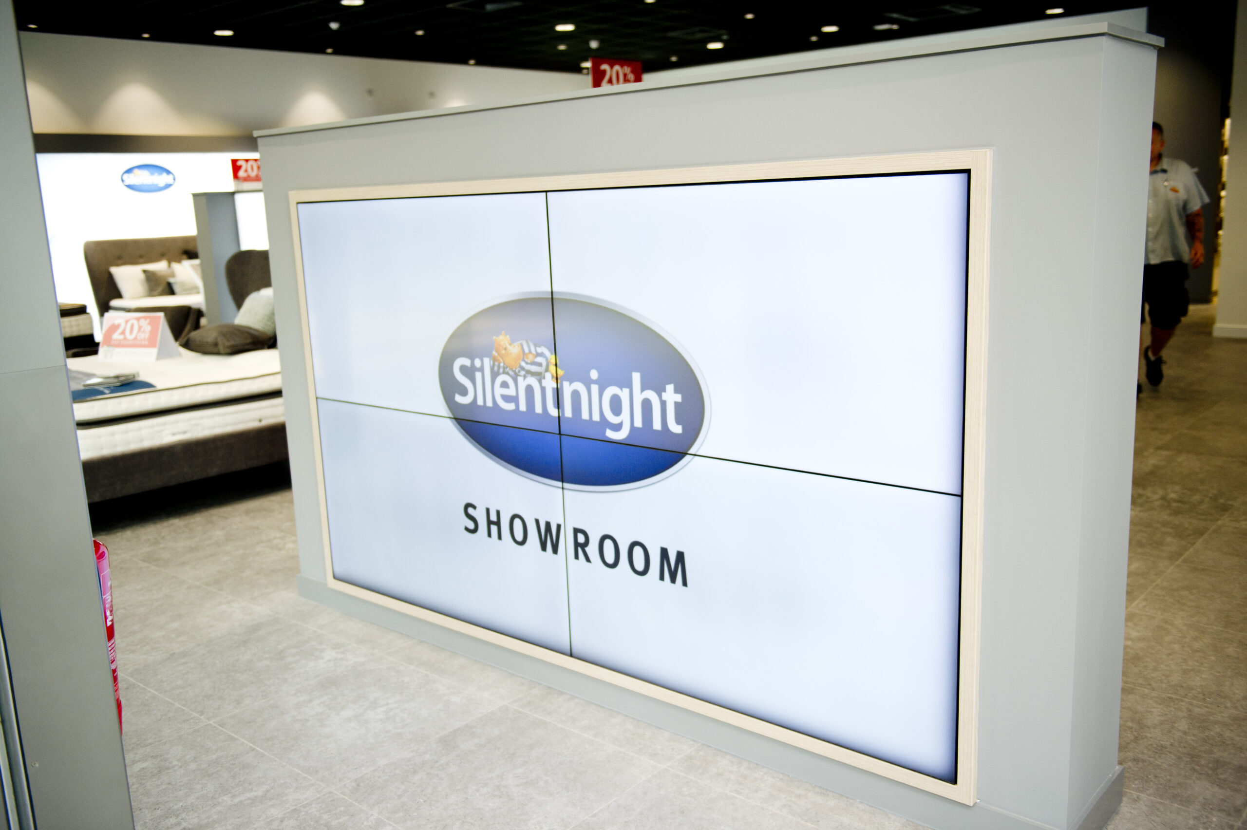 Video wall for silentnight by Universal AV Services