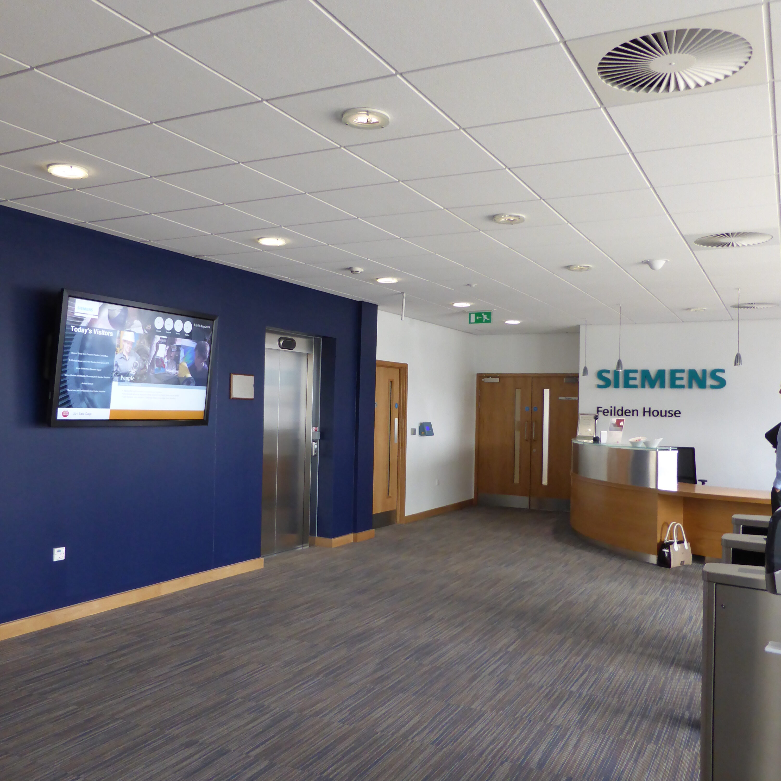 Siemens reception AV installed by Universal AV
