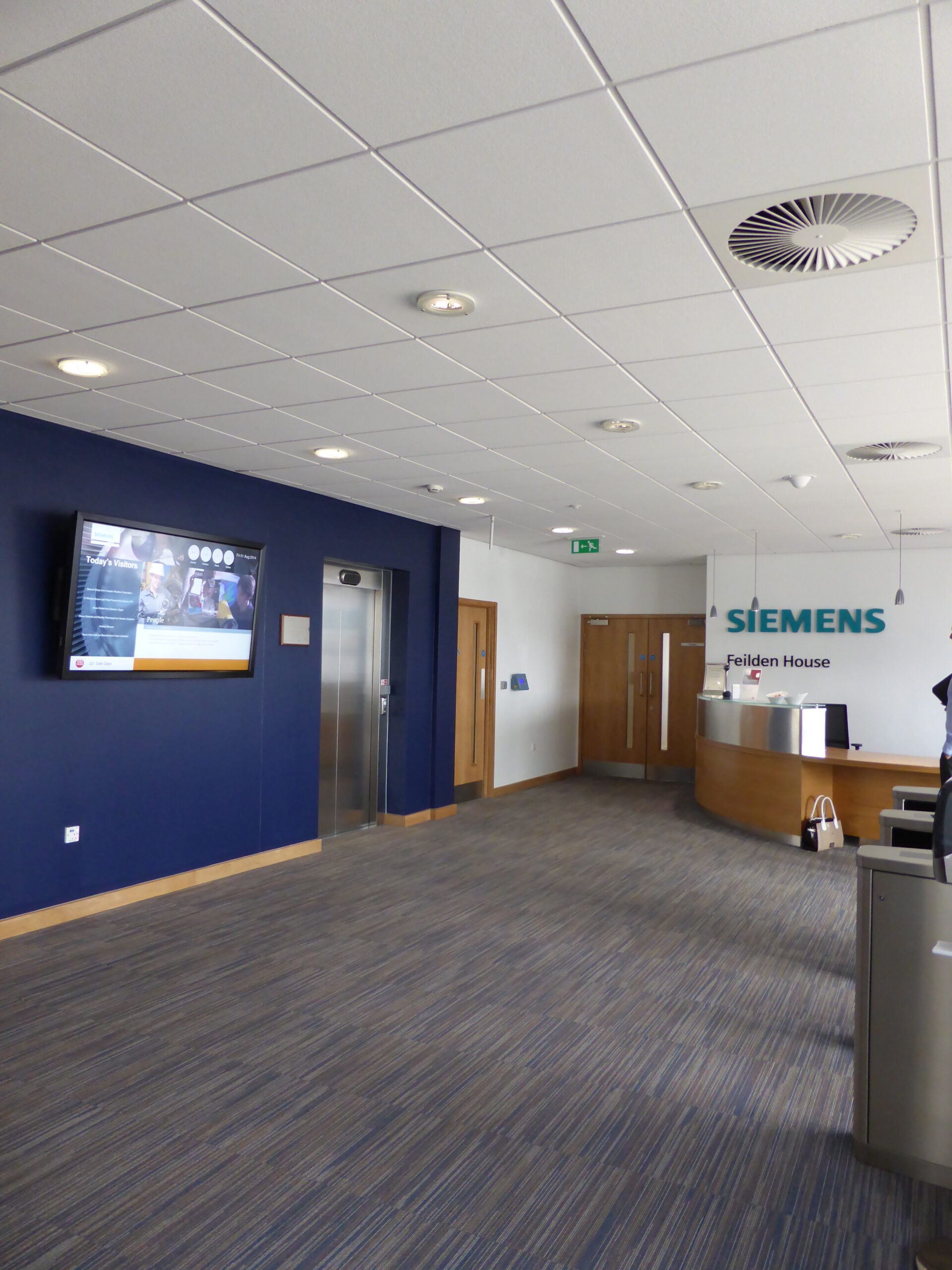 Siemens reception AV installed by Universal AV